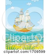 Poster, Art Print Of Ship Near A Beach