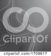 Poster, Art Print Of Abstract Background With A Contour Topography Design