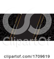 Poster, Art Print Of Abstract Banner Design In Gold And Black