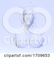 Poster, Art Print Of Abstract Polygonal Human Face