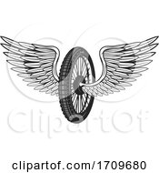 Poster, Art Print Of Winged Motorcycle Tire