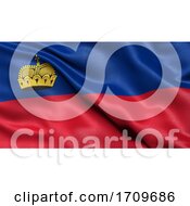 Poster, Art Print Of 3d Illustration Of The Flag Of Liechtenstein Waving In The Wind
