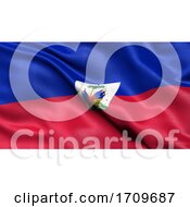 3D Illustration Of The Flag Of Haiti Waving In The Wind by stockillustrations