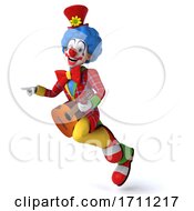 3d Colorful Clown On A White Background