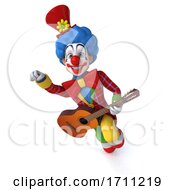 3d Colorful Clown On A White Background