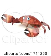 3d Crab On A White Background