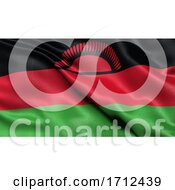 3D Illustration Of The Flag Of Malawi Waving In The Wind