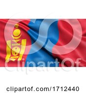 Poster, Art Print Of 3d Illustration Of The Flag Of Mongolia Waving In The Wind