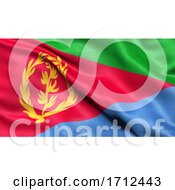 Poster, Art Print Of 3d Illustration Of The Flag Of Eritrea Waving In The Wind