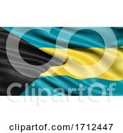 Poster, Art Print Of 3d Illustration Of The Flag Of Bahamas Waving In The Wind