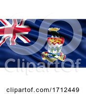 3D Illustration Of The Flag Of The Cayman Islands Waving In The Wind