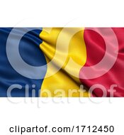 Poster, Art Print Of 3d Illustration Of The Flag Of Chad Waving In The Wind