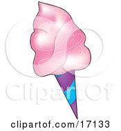 Large Serving Of Pink Cotton Candy Also Known As Candy Floss Or Fairy Floss Clipart Illustration by Maria Bell #COLLC17133-0034