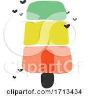 Creative Vector Illustration Of Multicolored Ice Cream by elena