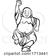 Poster, Art Print Of Happy Buddha Dancing