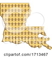 Poster, Art Print Of Louisiana State Map