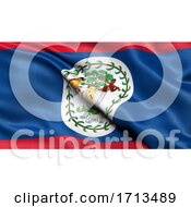 3D Illustration Of The Flag Of Belize Waving In The Wind