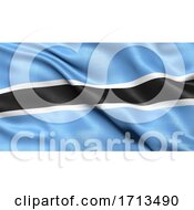 Poster, Art Print Of 3d Illustration Of The Flag Of Botswana Waving In The Wind