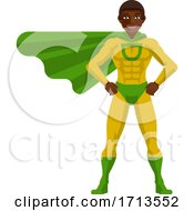 Poster, Art Print Of Black Superhero Man Cartoon