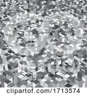 Poster, Art Print Of Abstrock Isometric Background With Extruding Cubes