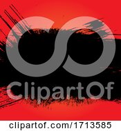 Poster, Art Print Of Grunge Splat Background In Red And Black