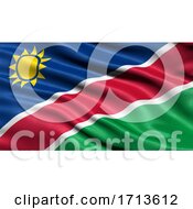 Poster, Art Print Of 3d Illustration Of The Flag Of Namibia Waving In The Wind