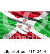 3D Illustration Of The Flag Of Burundi Waving In The Wind