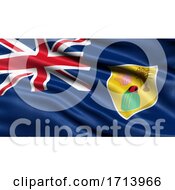 Poster, Art Print Of 3d Illustration Of The Flag Of Turks And Caicos Islands Waving In The Wind