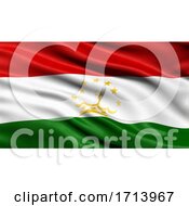 3D Illustration Of The Flag Of Tajikistan Waving In The Wind