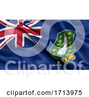 Poster, Art Print Of 3d Illustration Of The Flag Of The British Virgin Islands Waving In The Wind