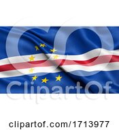 Poster, Art Print Of 3d Illustration Of The Flag Of Cape Verde Waving In The Wind