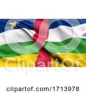 Poster, Art Print Of 3d Illustration Of The Flag Of Central African Republic Waving In The Wind