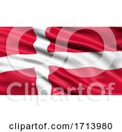 Poster, Art Print Of 3d Illustration Of The Flag Of Denmark Waving In The Wind