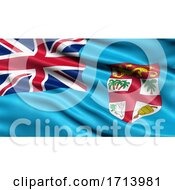 Poster, Art Print Of 3d Illustration Of The Flag Of Fiji Waving In The Wind