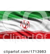 3D Illustration Of The Flag Of Iran Waving In The Wind by stockillustrations