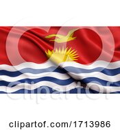 3D Illustration Of The Flag Of Kiribati Waving In The Wind