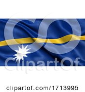 3D Illustration Of The Flag Of Nauru Waving In The Wind
