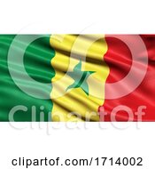 Poster, Art Print Of 3d Illustration Of The Flag Of Senegal Waving In The Wind