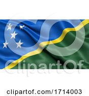 3D Illustration Of The Flag Of Solomon Islands Waving In The Wind