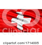 Poster, Art Print Of 3d Illustration Of The Flag Of Switzerland Waving In The Wind