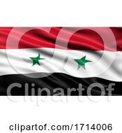 Poster, Art Print Of 3d Illustration Of The Flag Of Syria Waving In The Wind