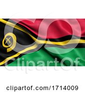 3D Illustration Of The Flag Of Vanuatu Waving In The Wind
