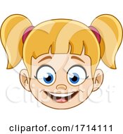Poster, Art Print Of Blond Haired Girl With A Happy Expression