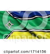 Poster, Art Print Of 3d Illustration Of The Brazilian State Flag Of Amapa Waving In The Wind