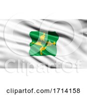 Poster, Art Print Of 3d Illustration Of The Brazilian State Flag Of Distrito Federal Waving In The Wind