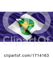 Poster, Art Print Of 3d Illustration Of The Brazilian State Flag Of Mato Grosso Waving In The Wind