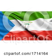 Poster, Art Print Of 3d Illustration Of The Flag Of Equatorial Guinea Waving In The Wind