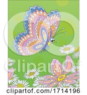Poster, Art Print Of Butterfly And Flowers
