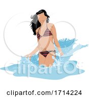 Poster, Art Print Of Woman In A Bikini