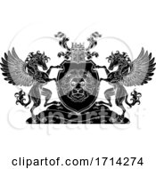 Crest Pegasus Horses Coat Of Arms Lion Shield Seal